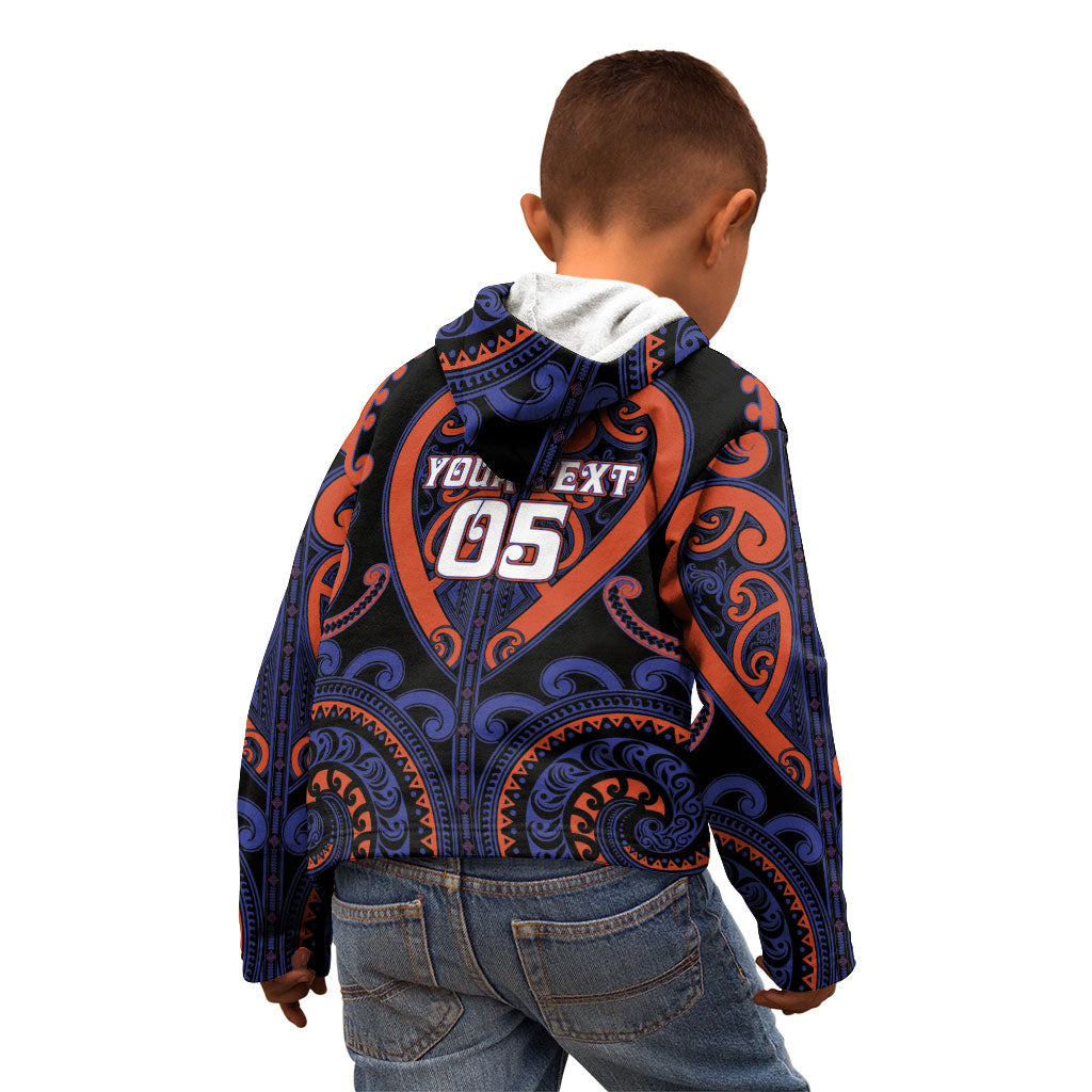 Custom Aotearoa Whakatohea Kid Hoodie Maori Tribal Pattern LT05 - Polynesian Pride