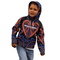 Custom Aotearoa Whakatohea Kid Hoodie Maori Tribal Pattern LT05 - Polynesian Pride