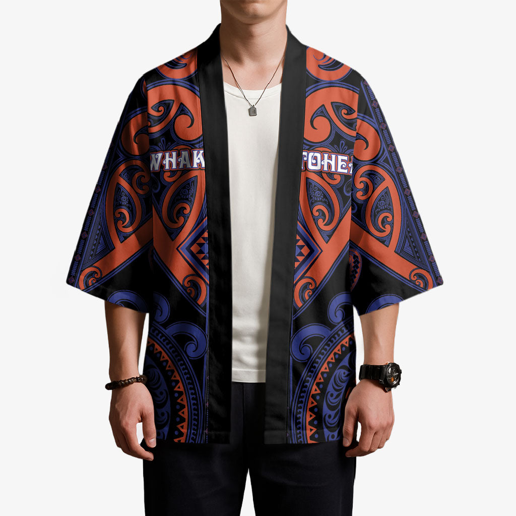 Custom Aotearoa Whakatohea Kimono Maori Tribal Pattern LT05 - Polynesian Pride