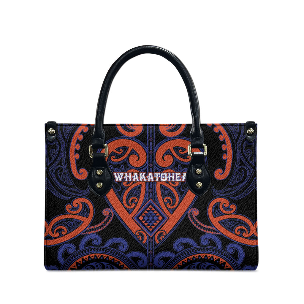 Aotearoa Whakatohea Leather Bag Maori Tribal Pattern LT05 - Polynesian Pride
