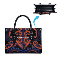 Aotearoa Whakatohea Leather Bag Maori Tribal Pattern LT05 - Polynesian Pride