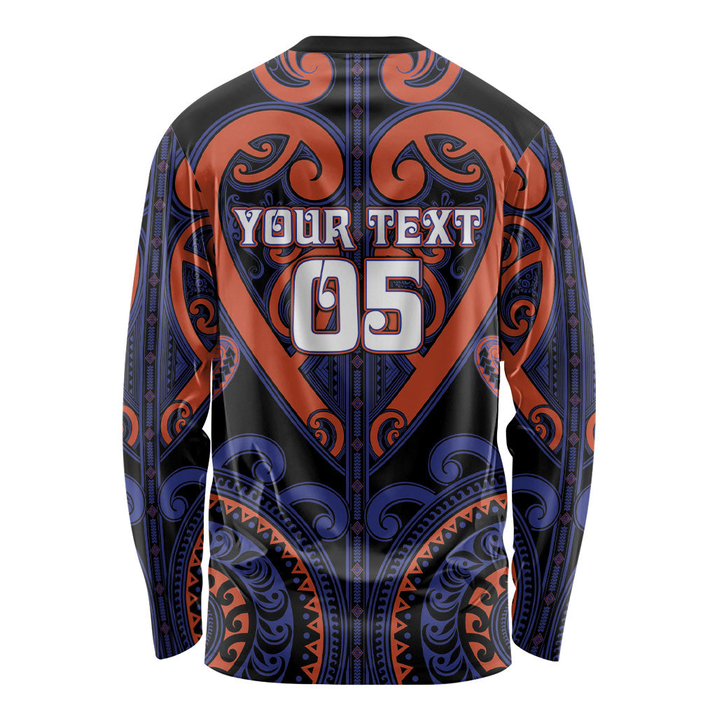 Custom Aotearoa Whakatohea Long Sleeve Shirt Maori Tribal Pattern LT05 - Polynesian Pride