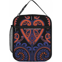 Aotearoa Whakatohea Lunch Bag Maori Tribal Pattern LT05 10.2 × 8.3 × 4.3 inch Navy - Polynesian Pride