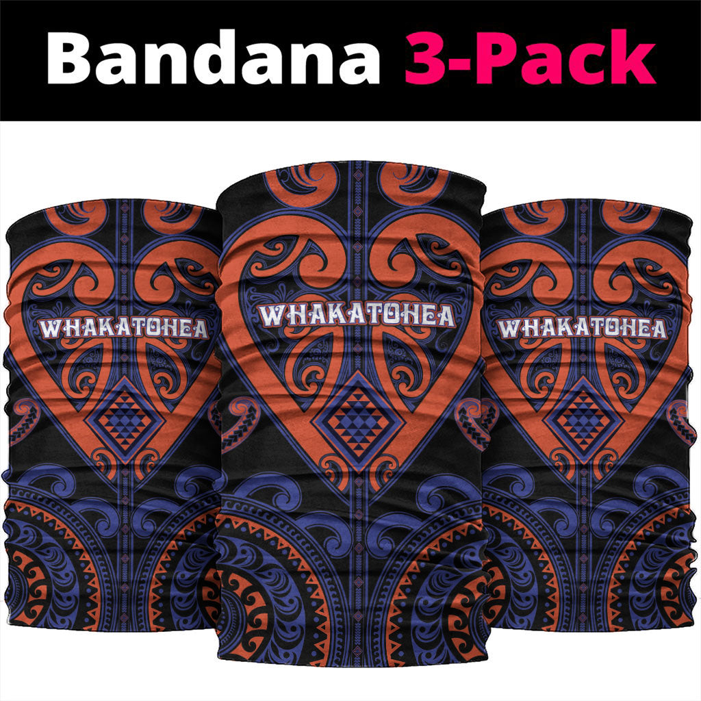 Aotearoa Whakatohea Neck Gaiter Maori Tribal Pattern LT05 package One Size: 25*50cm Navy - Polynesian Pride