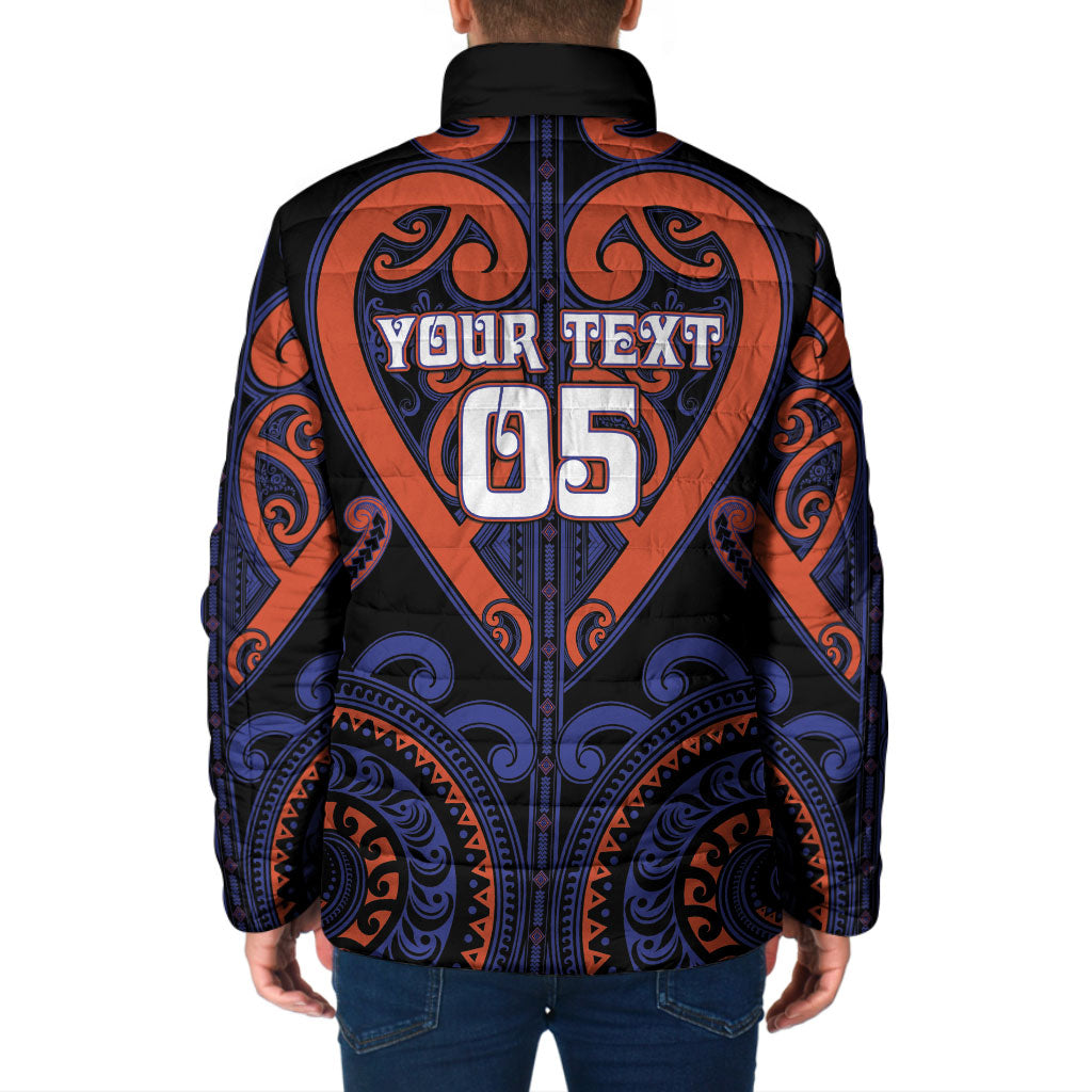 Custom Aotearoa Whakatohea Padded Jacket Maori Tribal Pattern LT05 - Polynesian Pride
