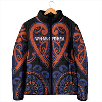 Custom Aotearoa Whakatohea Padded Jacket Maori Tribal Pattern LT05 - Polynesian Pride