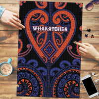 Aotearoa Whakatohea Puzzle Maori Tribal Pattern LT05 Navy - Polynesian Pride
