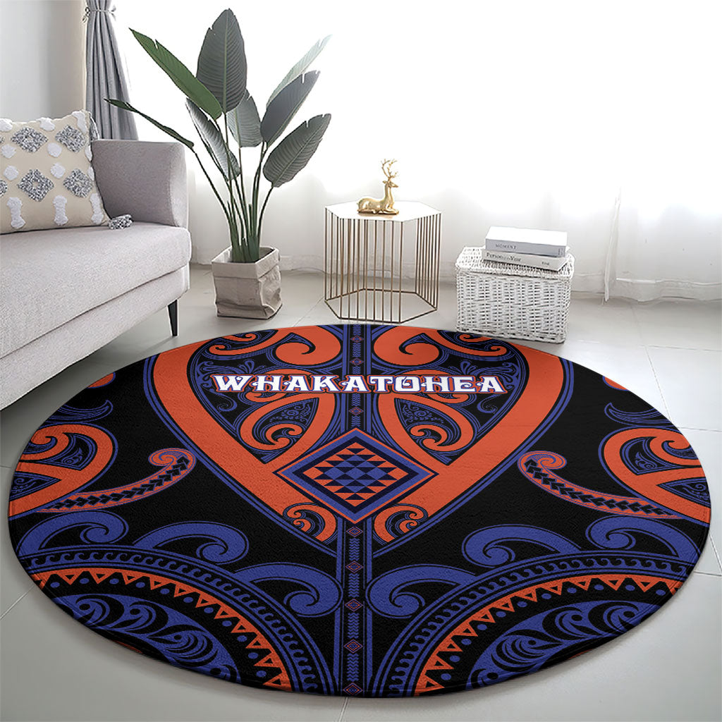 Aotearoa Whakatohea Round Carpet Maori Tribal Pattern LT05 - Polynesian Pride
