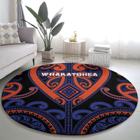 Aotearoa Whakatohea Round Carpet Maori Tribal Pattern LT05 - Polynesian Pride