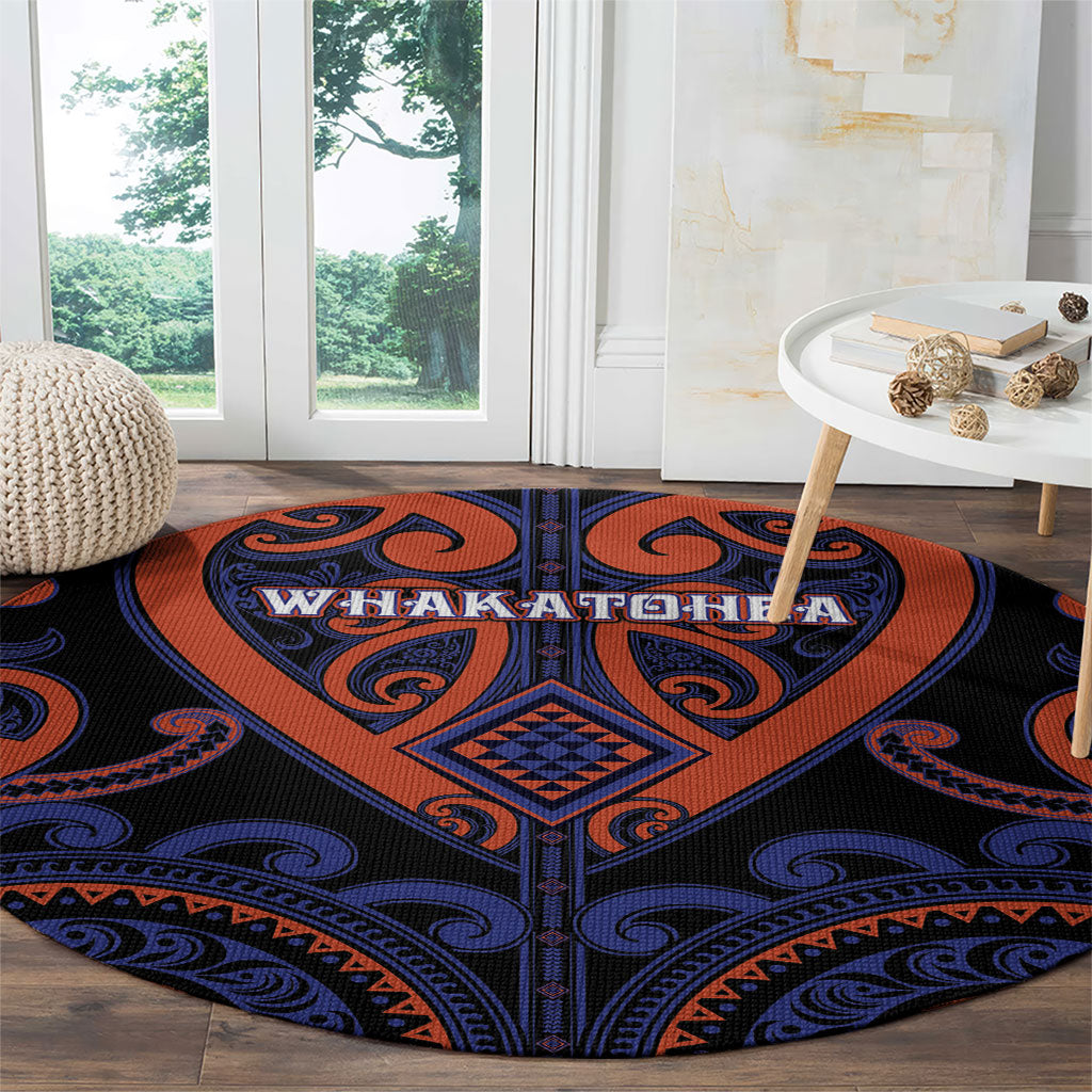 Aotearoa Whakatohea Round Carpet Maori Tribal Pattern LT05 - Polynesian Pride