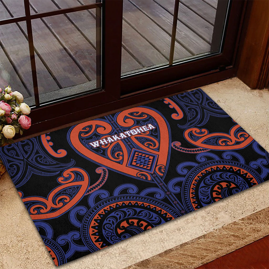 Aotearoa Whakatohea Rubber Doormat Maori Tribal Pattern LT05 - Polynesian Pride