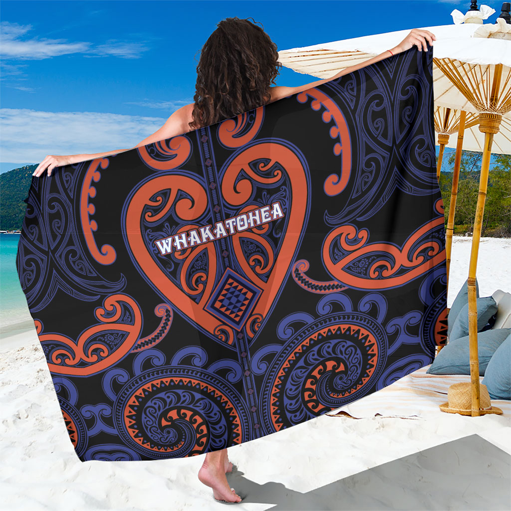 Aotearoa Whakatohea Sarong Maori Tribal Pattern LT05 One Size 44 x 66 inches Navy - Polynesian Pride