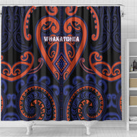 Aotearoa Whakatohea Shower Curtain Maori Tribal Pattern LT05 - Polynesian Pride
