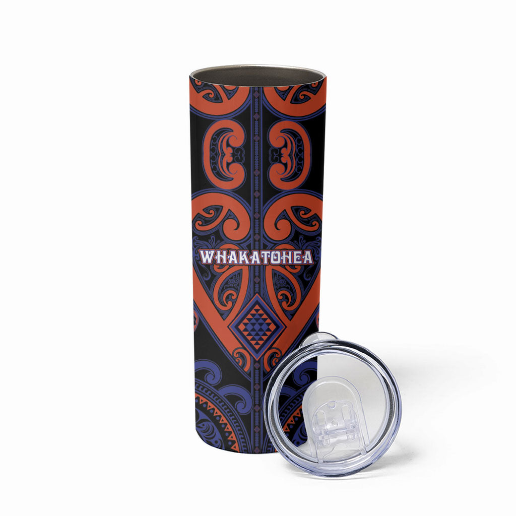 Custom Aotearoa Whakatohea Skinny Tumbler Maori Tribal Pattern LT05 - Polynesian Pride