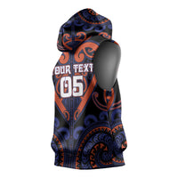 Custom Aotearoa Whakatohea Sleeveless Hoodie Maori Tribal Pattern LT05 - Polynesian Pride