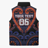 Custom Aotearoa Whakatohea Sleeveless Puffer Jacket Maori Tribal Pattern LT05 - Polynesian Pride