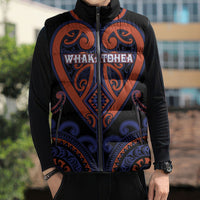 Custom Aotearoa Whakatohea Sleeveless Puffer Jacket Maori Tribal Pattern LT05 - Polynesian Pride