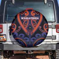 Aotearoa Whakatohea Spare Tire Cover Maori Tribal Pattern LT05 Navy - Polynesian Pride