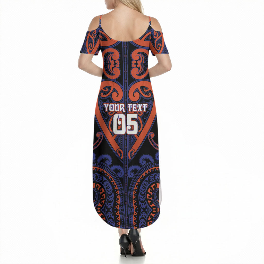 Custom Aotearoa Whakatohea Summer Maxi Dress Maori Tribal Pattern LT05 - Polynesian Pride