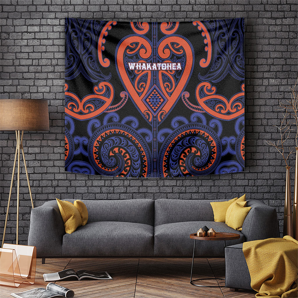 Aotearoa Whakatohea Tapestry Maori Tribal Pattern LT05 Navy - Polynesian Pride