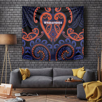 Aotearoa Whakatohea Tapestry Maori Tribal Pattern LT05 Navy - Polynesian Pride