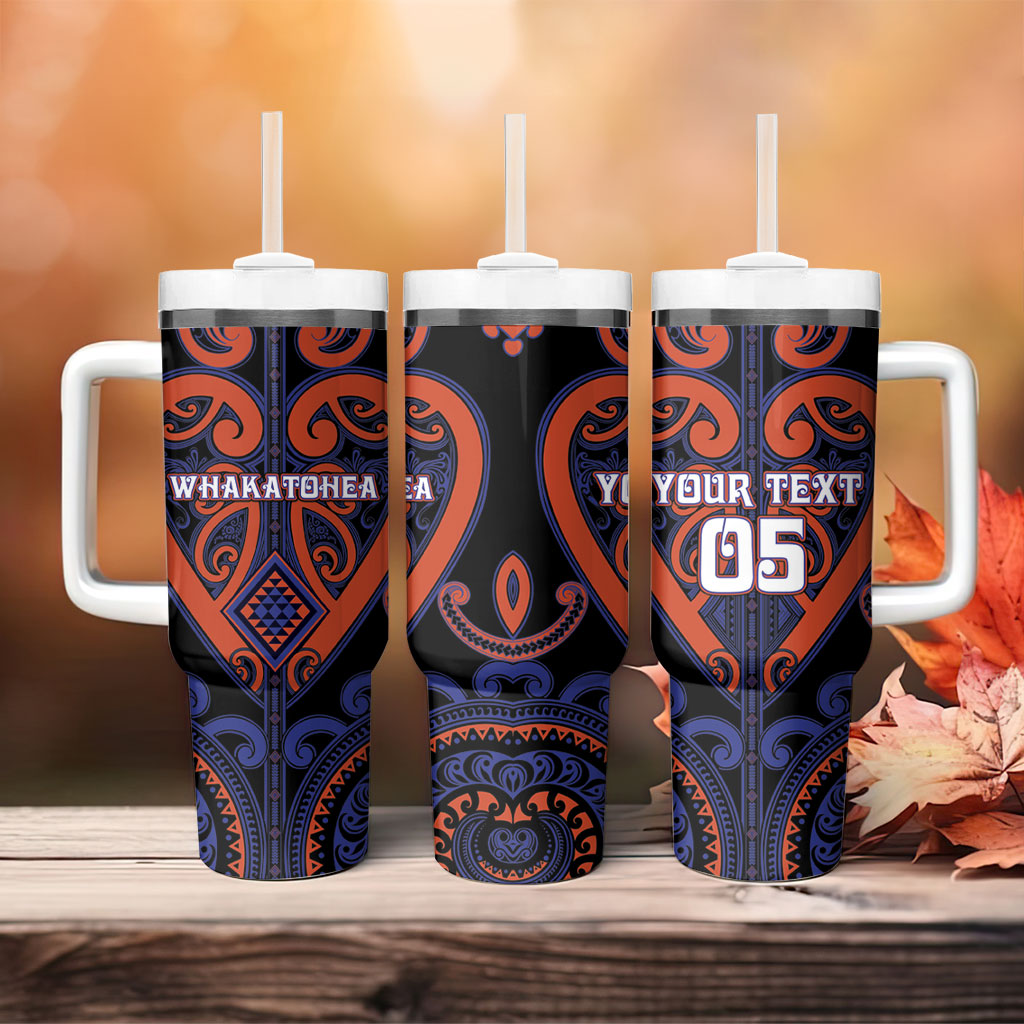 Custom Aotearoa Whakatohea Tumbler With Handle Maori Tribal Pattern LT05 - Polynesian Pride