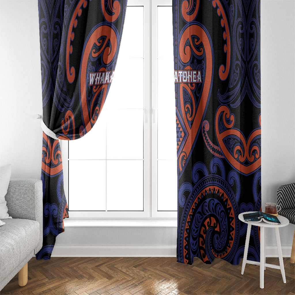 Aotearoa Whakatohea Window Curtain Maori Tribal Pattern LT05 - Polynesian Pride