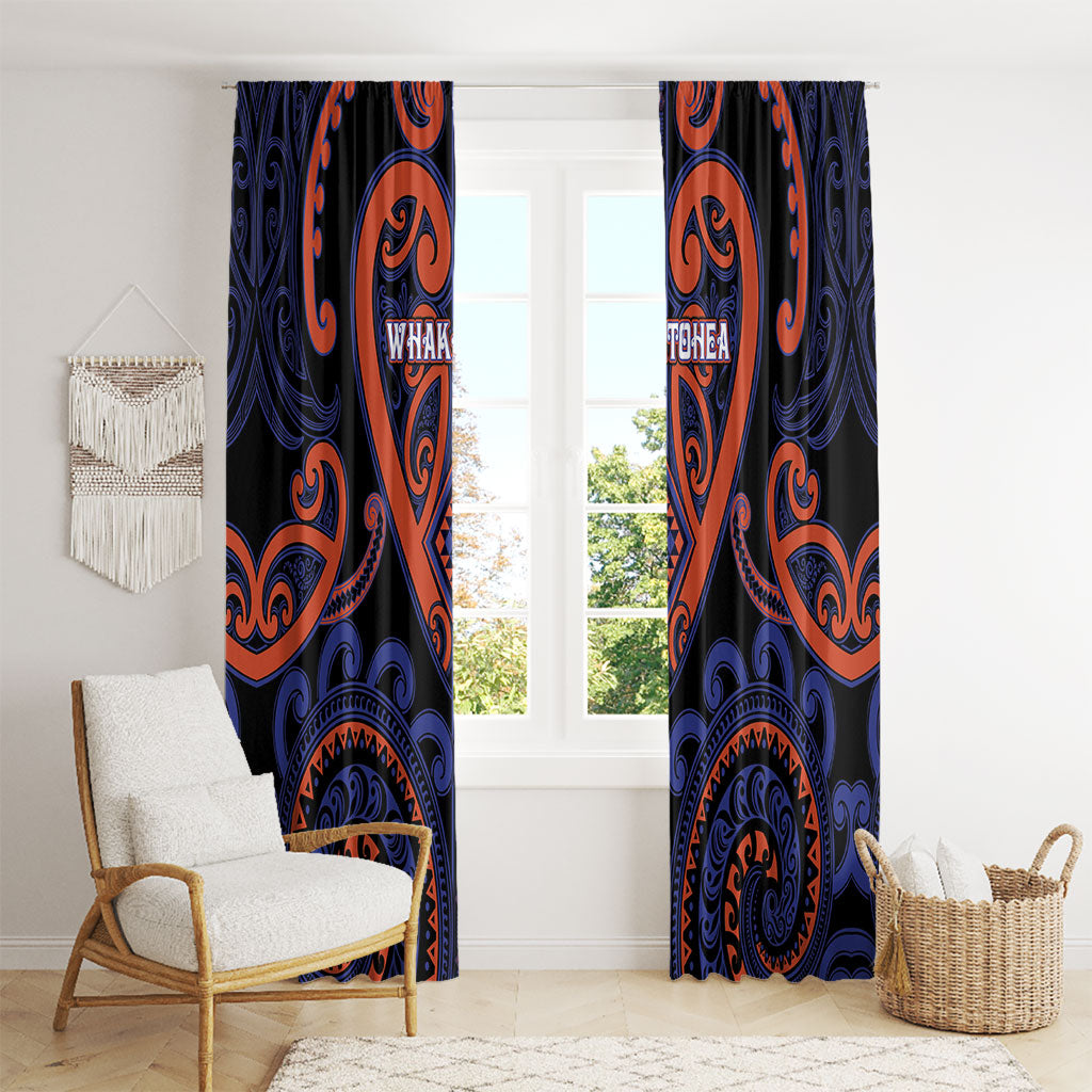 Aotearoa Whakatohea Window Curtain Maori Tribal Pattern LT05 - Polynesian Pride