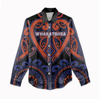 Custom Aotearoa Whakatohea Women Casual Shirt Maori Tribal Pattern LT05 - Polynesian Pride