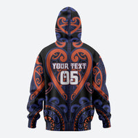 Custom Aotearoa Whakatohea Zip Hoodie Maori Tribal Pattern LT05 - Polynesian Pride