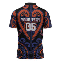 Custom Aotearoa Whakatohea Zipper Polo Shirt Maori Tribal Pattern LT05 - Polynesian Pride