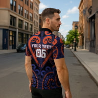 Custom Aotearoa Whakatohea Zipper Polo Shirt Maori Tribal Pattern LT05 - Polynesian Pride