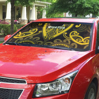 Aotearoa Ngati Whatua Auto Sun Shade Maori Tribal Pattern LT05 - Polynesian Pride