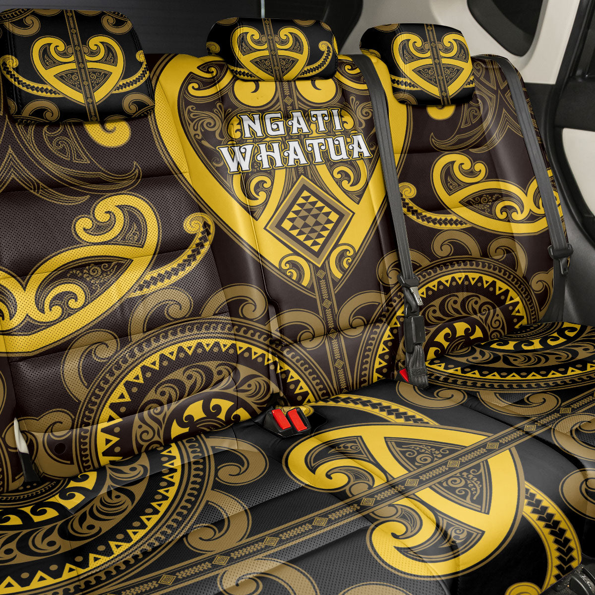 Aotearoa Ngati Whatua Back Car Seat Cover Maori Tribal Pattern LT05 - Polynesian Pride