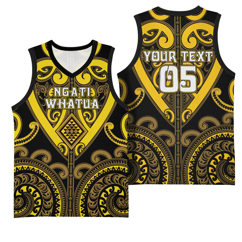 Custom Aotearoa Ngati Whatua Basketball Jersey Maori Tribal Pattern LT05 - Polynesian Pride