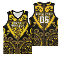 Custom Aotearoa Ngati Whatua Basketball Jersey Maori Tribal Pattern LT05 - Polynesian Pride