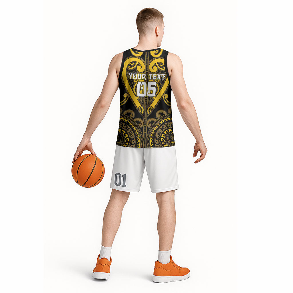 Custom Aotearoa Ngati Whatua Basketball Jersey Maori Tribal Pattern LT05 - Polynesian Pride