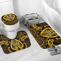 Aotearoa Ngati Whatua Bathroom Set Maori Tribal Pattern LT05 Mat Set Only (3 pcs) One Size Yellow - Polynesian Pride