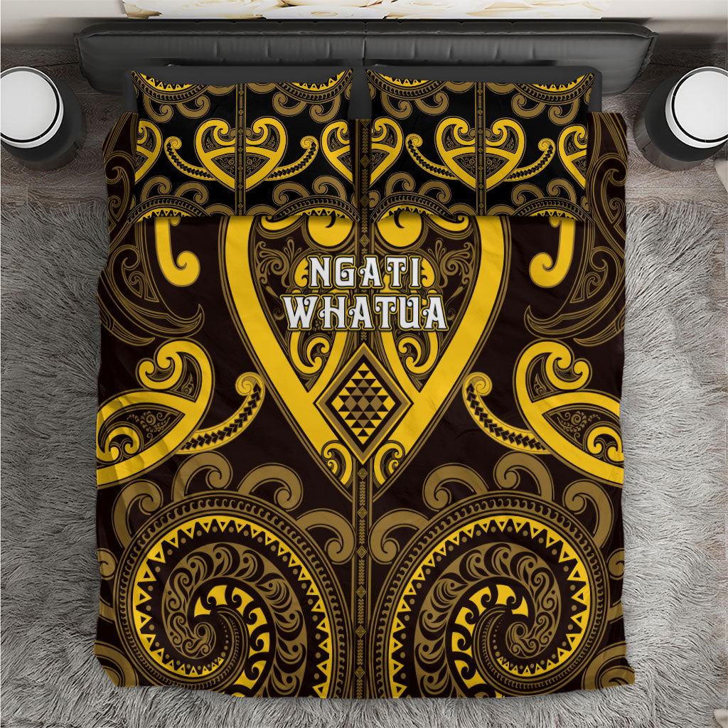 Aotearoa Ngati Whatua Bedding Set Maori Tribal Pattern LT05 Yellow - Polynesian Pride