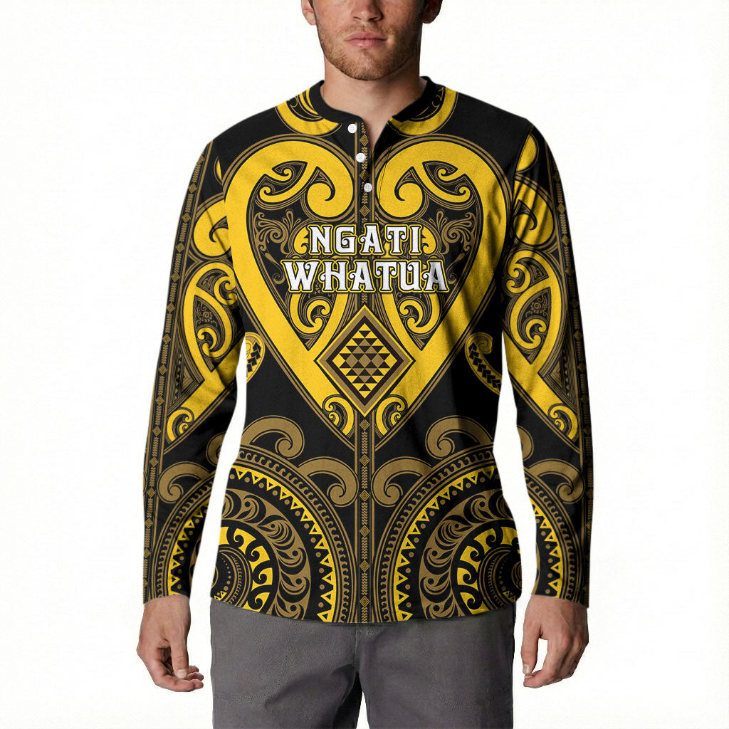 Custom Aotearoa Ngati Whatua Button Sweatshirt Maori Tribal Pattern LT05 - Polynesian Pride