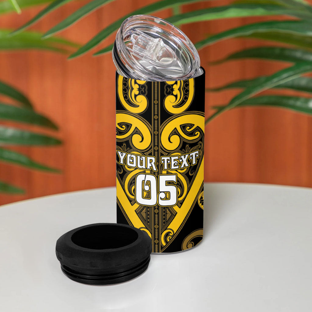 Custom Aotearoa Ngati Whatua 4 in 1 Can Cooler Tumbler Maori Tribal Pattern LT05 - Polynesian Pride