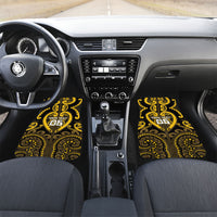 Custom Aotearoa Ngati Whatua Car Mats Maori Tribal Pattern LT05 Set 2pcs - Front Yellow - Polynesian Pride