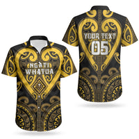 Custom Aotearoa Ngati Whatua Couples Matching Off Shoulder Maxi Dress and Hawaiian Shirt Maori Tribal Pattern LT05 - Polynesian Pride