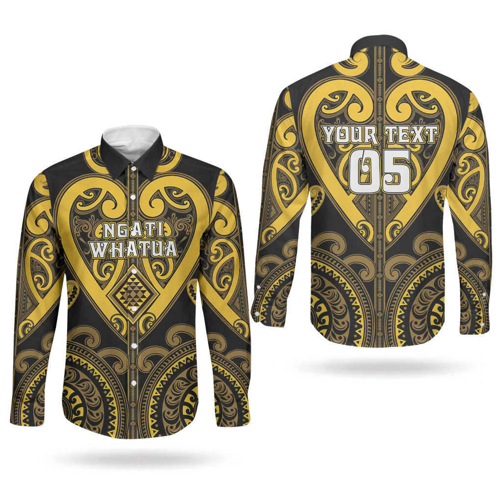 Custom Aotearoa Ngati Whatua Couples Matching Off Shoulder Maxi Dress and Long Sleeve Button Shirt Maori Tribal Pattern LT05 - Polynesian Pride