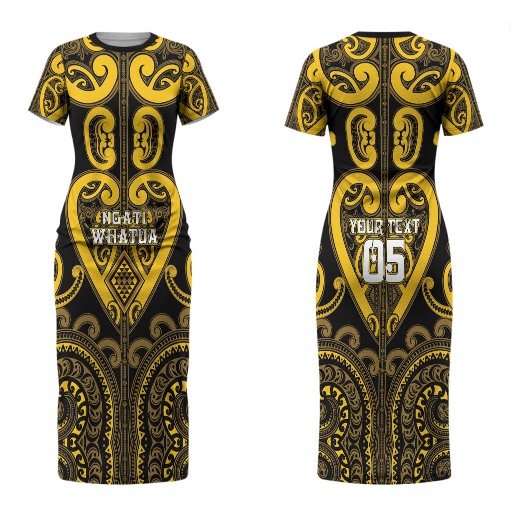 Custom Aotearoa Ngati Whatua Couples Matching Short Sleeve Bodycon Dress and Hawaiian Shirt Maori Tribal Pattern LT05 - Polynesian Pride