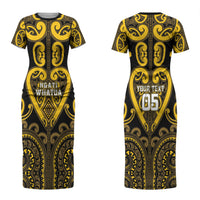 Custom Aotearoa Ngati Whatua Couples Matching Short Sleeve Bodycon Dress and Hawaiian Shirt Maori Tribal Pattern LT05 - Polynesian Pride