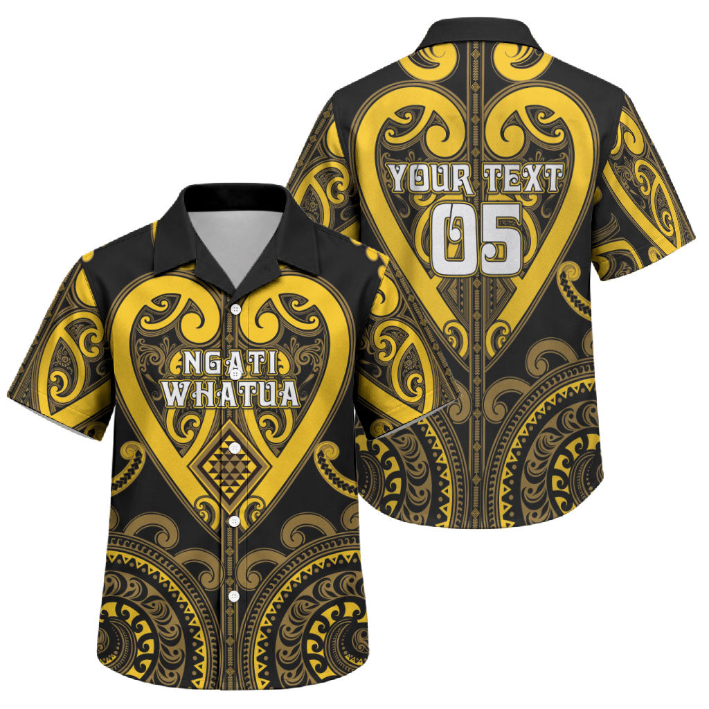 Custom Aotearoa Ngati Whatua Family Matching Summer Maxi Dress and Hawaiian Shirt Maori Tribal Pattern LT05 Son's Shirt Yellow - Polynesian Pride