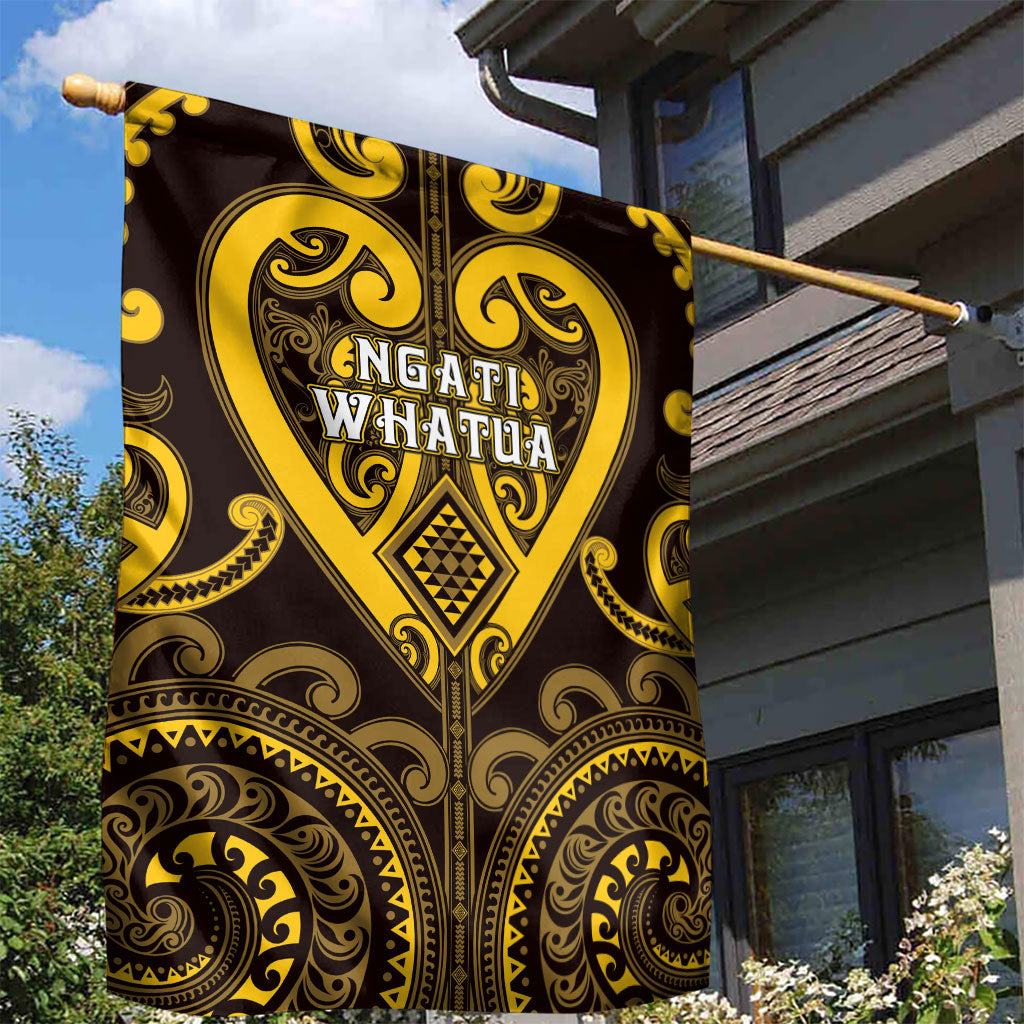 Aotearoa Ngati Whatua Garden Flag Maori Tribal Pattern LT05 - Polynesian Pride