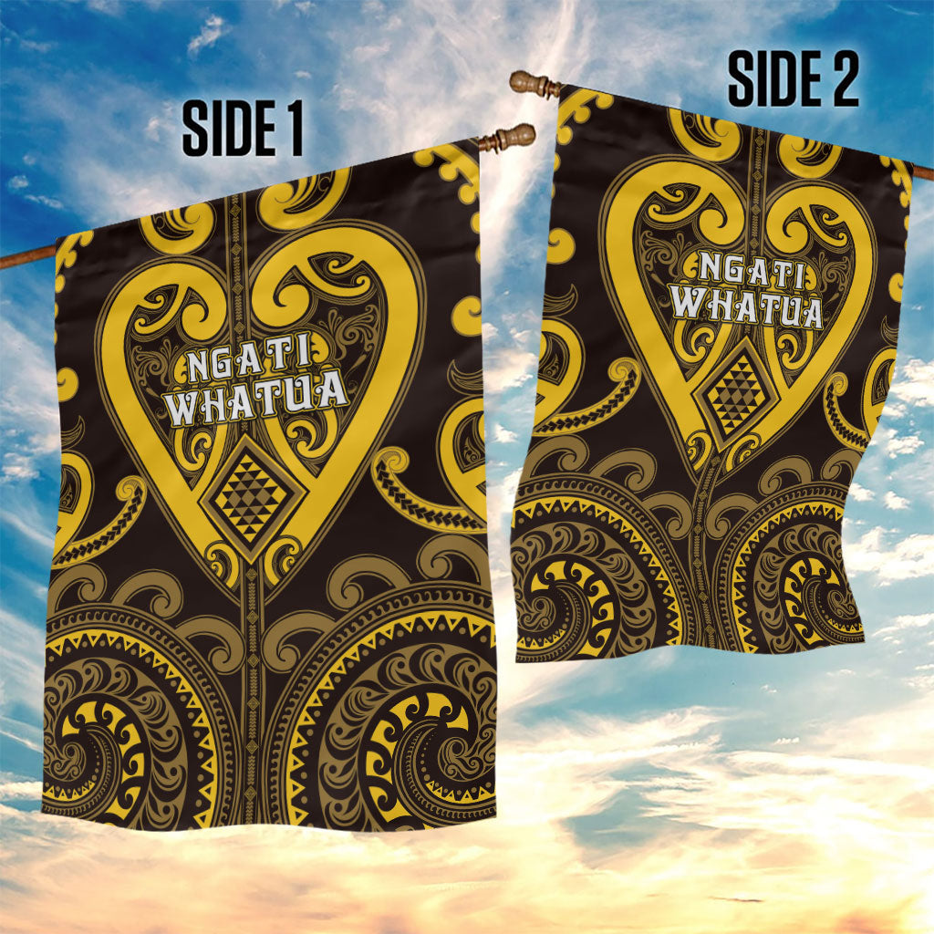 Aotearoa Ngati Whatua Garden Flag Maori Tribal Pattern LT05 - Polynesian Pride