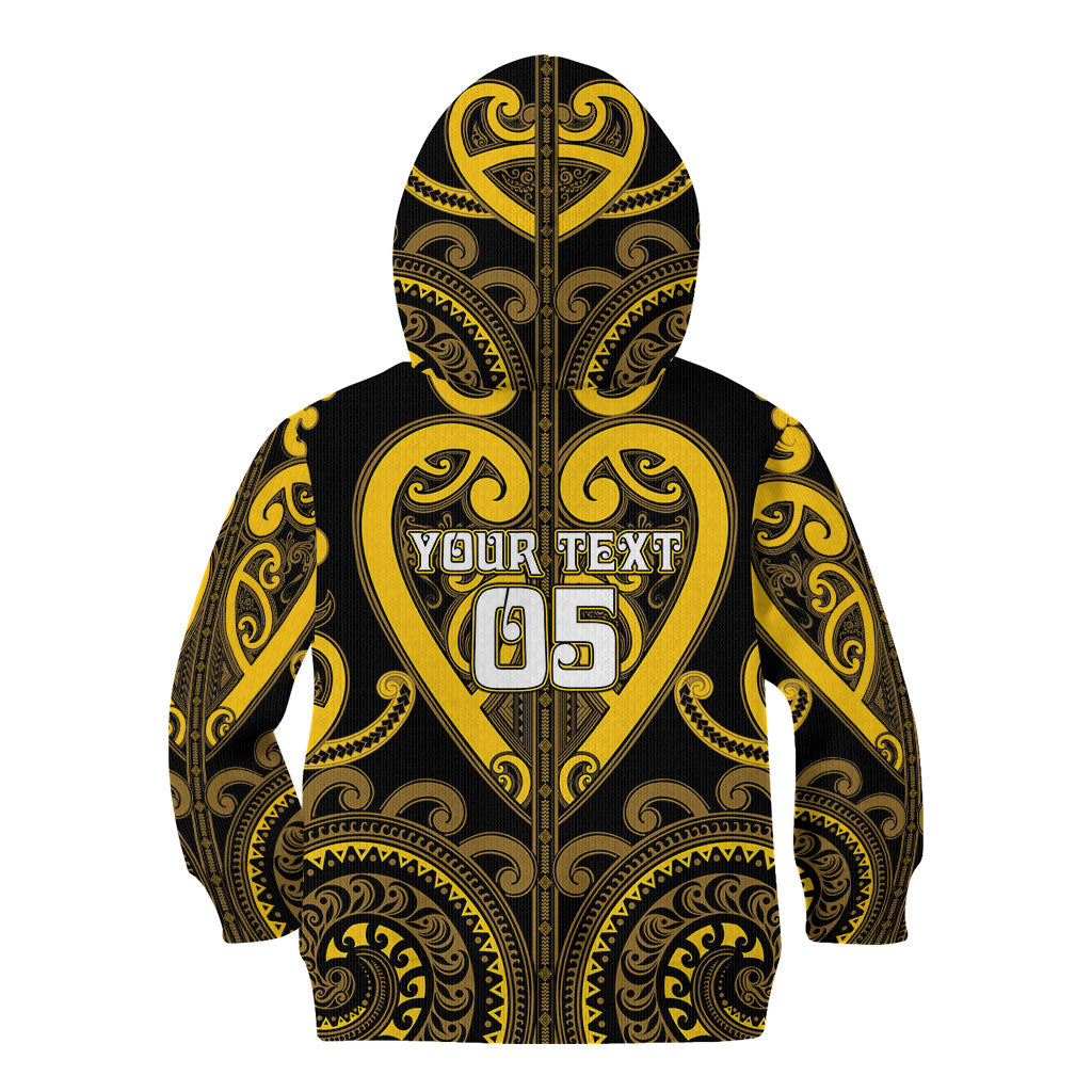 Custom Aotearoa Ngati Whatua Kid Hoodie Maori Tribal Pattern LT05 - Polynesian Pride